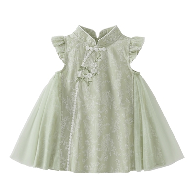 女童旗袍裙2026新款宝宝夏季新中式连衣裙小童甜美夏装儿童背心裙