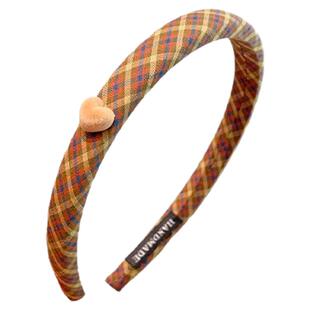 韩系简约款格纹儿童发箍可爱防滑女童碎发头箍宝宝洗脸不勒头发饰