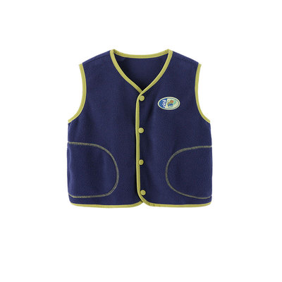 男童马甲秋季女童坎肩摇粒绒新款婴儿背心加绒小宝宝秋装儿童童装