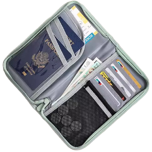 护照包多功能防盗刷手拿证件包旅行出差机票夹钱包旅游票据收纳袋