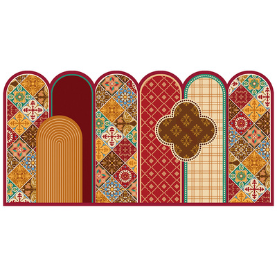 波尔图美式轻奢高级厨房地垫pvc