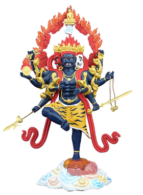 藏传铜鎏金彩绘秽迹金刚佛像72cm