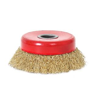 钢丝轮角磨机碗型打磨轮金属抛光轮除锈刷头100不锈钢打磨钢丝刷