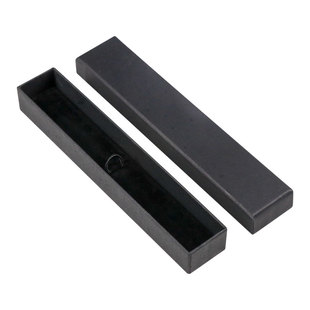 简约单只黑色小方形礼品笔盒天地盖创意戒指扣文具盒促销礼品定制