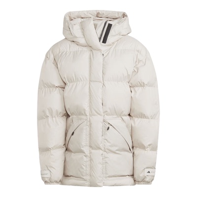 现货 adidas stella 冬款加厚保暖棉衣防风连帽运动棉服