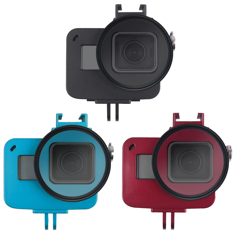 hero5/6狗笼入门级gopro7金属外壳边框铝合金外框配件可装滤镜uv