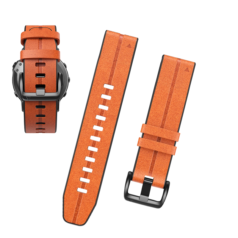 真皮表带适用于Garmin佳明fenix3 fenix5x fenix6X 935 945 S62