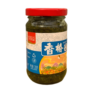 香椿酱山东特产泰山香春嫩芽原味辣椒酱瓶装素食拌面拌饭下饭酱菜
