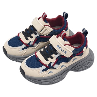 百丽童鞋儿童运动鞋老爹鞋网面透气新款男童女童户外登山暴走鞋子