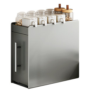 日本厨房调料品置物架抽拉式多功能调味料转角台面调料瓶收纳架子