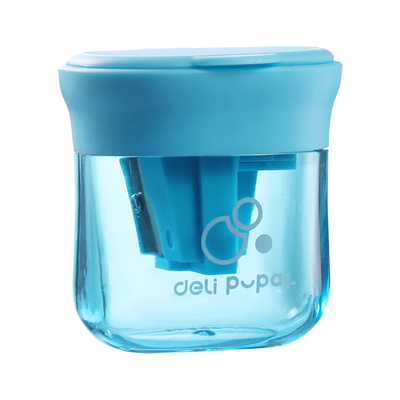 得力定制刻字卷笔刀三孔转笔刀削笔刀小学生儿童幼儿园迷你型专用手动刨笔机粗三角铅笔刀削笔器大口径多功能