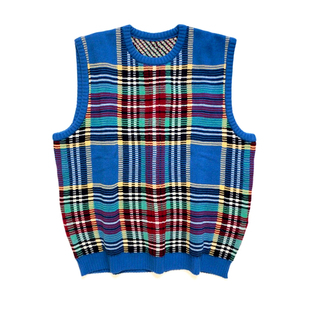 kapital vintage平田复古针织外搭日系古着马甲无袖背心毛衣格子