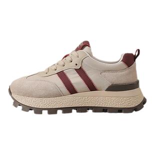 星期六德训鞋女款春季新款华夫阿甘鞋厚底增高复古运动休闲鞋百搭