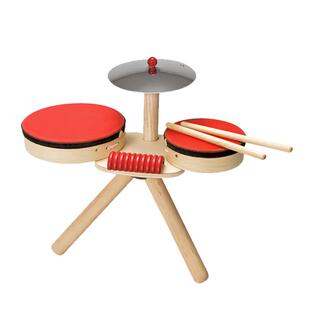 plantoys儿童架子鼓婴儿音乐敲打乐器玩具木制礼品礼物6410