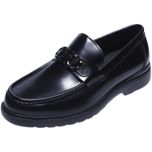 金利来男鞋2024秋季新款专柜正品鞋套脚亮面商务休闲皮鞋男乐福鞋