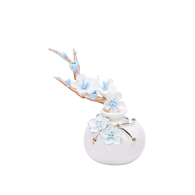 陶瓷手工描金梅花瓶插花水培送礼