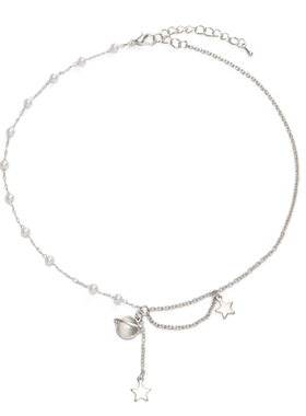 星球猫眼石项链流苏ins夏季水晶