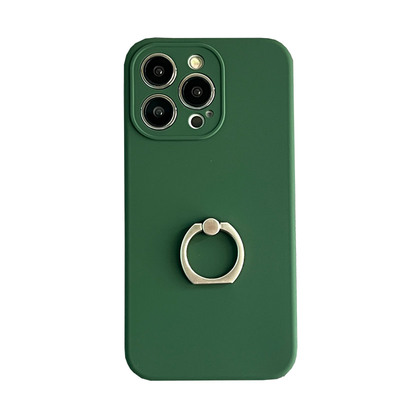 简约纯色液态硅胶软壳内置支架