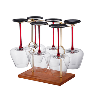 欧式红杆勃艮第红酒杯大肚杯高脚杯葡萄酒杯家用水晶玻璃醒酒器