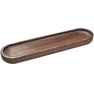 轻奢长条茶盘复古沥水收纳长方形杯托日式壶承台盘天然木头茶托盘