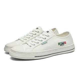 卡帝乐鳄鱼男鞋潮流秋季布鞋男士透气一脚蹬帆布鞋百搭休闲板鞋男