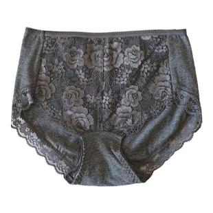 新款日系女士无痕包臀内裤蕾丝中腰三角裤K68高腰女内裤