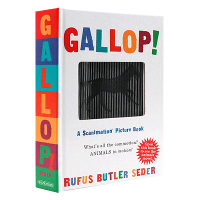 英文原版 光与影视觉动画书系列 Gallop!: A Scanimation Picture Book 马步 动画效果翻翻书 神奇动画书waddle绘本