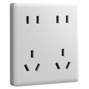 86型十孔插座家用暗装二开10孔墙壁双五孔多孔插座带开关八孔面板