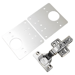 合页修复固定板不锈钢衣柜门门板卡扣闭门器铰链橱柜五金配件合叶