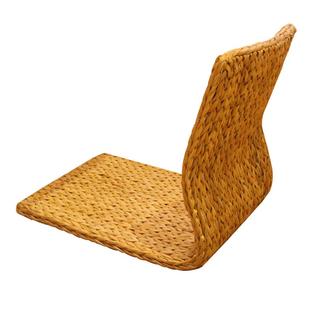 日式无腿榻榻米座椅草编竹藤椅子床上靠背椅床用和室椅坐地椅矮椅