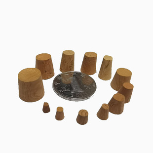 10个迷您天然软木塞精油圆锥形塞子原木陶瓷瓶橡木塞玻璃瓶水松塞