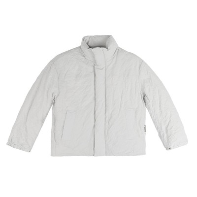 朴术冬季褶皱面料设计感羽绒服