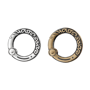 龙纹连接环丨琢匠国风原创钥匙环汽车按压钥匙圈DIY锁匙扣小银圈