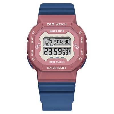 正港三丽鸥手表女款儿童只看时间初中高中学生高颜值小方块电子表