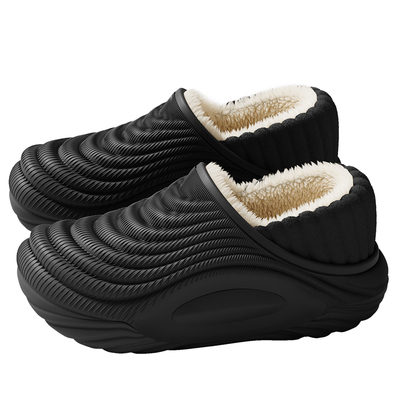 踩屎感棉拖鞋男士冬季2025新款包跟保暖加绒加厚防滑防水棉鞋外穿