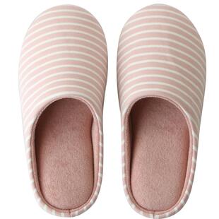 日式春秋冬家居室内家用软底静音防滑地板情侣条纹ins棉拖鞋男女
