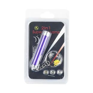 迷你逗猫激光笔小手电筒二合一红光红点远射电池款售楼处沙盘指示笔多功能幼猫玩具教学镭射笔儿童红外线灯笔