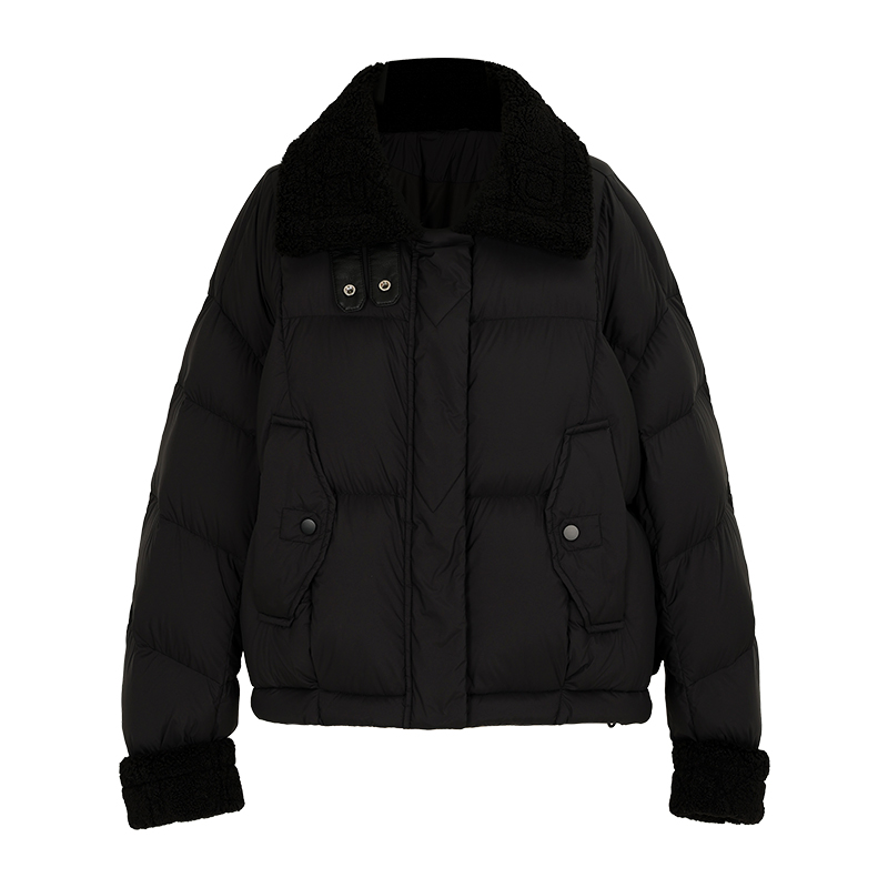 YAYA鸭鸭2025冬季新款保暖宽松时尚休闲百搭女士短款羽绒服外套