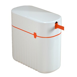 垃圾桶家用卫生间厕所带盖厨房客厅轻奢卧室夹窄缝自动打包卫生筒