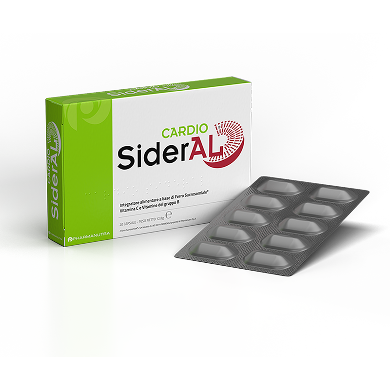SiderAL意大利呵护心血管健康成人维生素补铁胶囊绿版强补铁叶酸