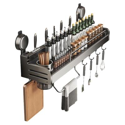 强力承重吸盘式厨房多功能一体架