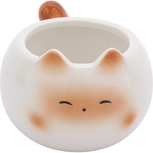 暹罗猫咖啡杯高档精致情侣杯女士高颜值杯子伴手礼办公室可爱蛋杯