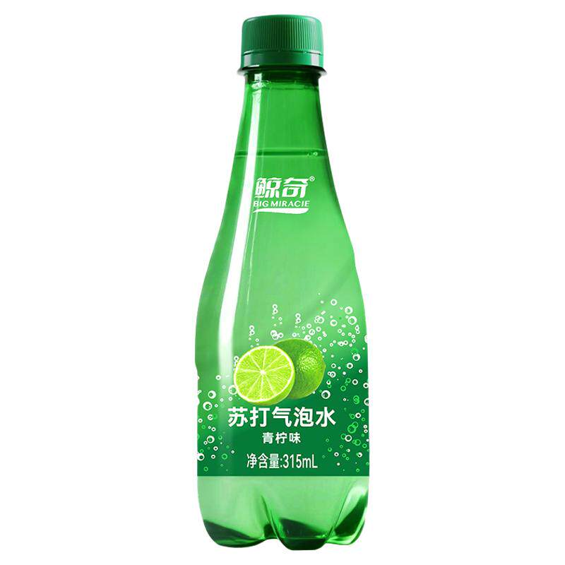 鲸奇苏打气泡水青柠树莓百香果味