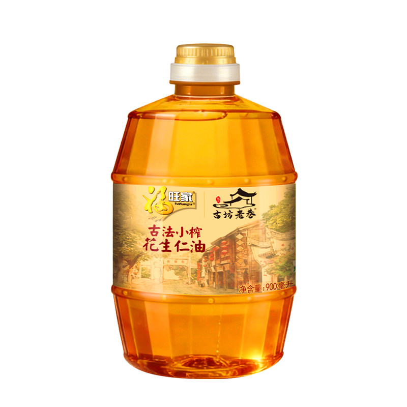 福旺家花生油900ml一级压榨花生油