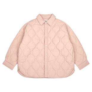 NIESSING尼辛童装2025秋季新款薄款菱格翻领衬衫式男童羽绒服外套