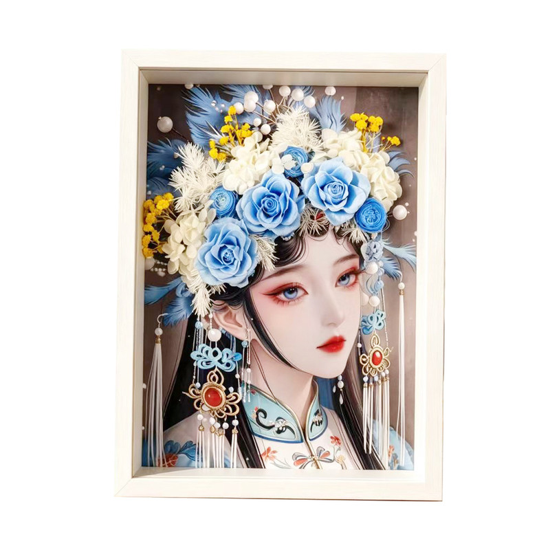 云南真干花永生花束成品相框装饰挂摆件闺蜜生日乔迁开业高级礼物