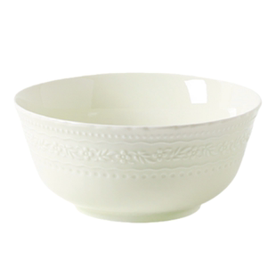 胖东来餐具同款顺祥陶瓷曼波绿奶油风餐具碗家用高颜值浮雕碗盘碟