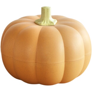 新年南瓜果盘创意个性客厅水果盘双层家用糖果盒零食盘带盖干果盘