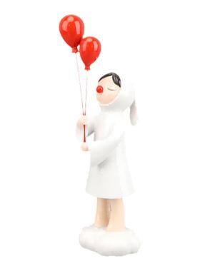 北欧简约气球女孩树脂摆件