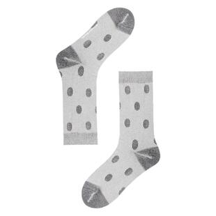 AR波点亮光丝中筒袜子男女同款情侣棉袜早春堆堆袜r线AlmondRocks